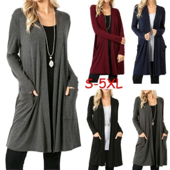 ' Sweaters - SALE! Long Sleeve Cardigan with Pockets